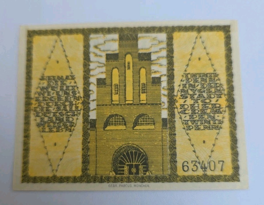 20 PFENNIG 1921 UNC Notgeld Excellent Condition Old BANKNOTE Germany
