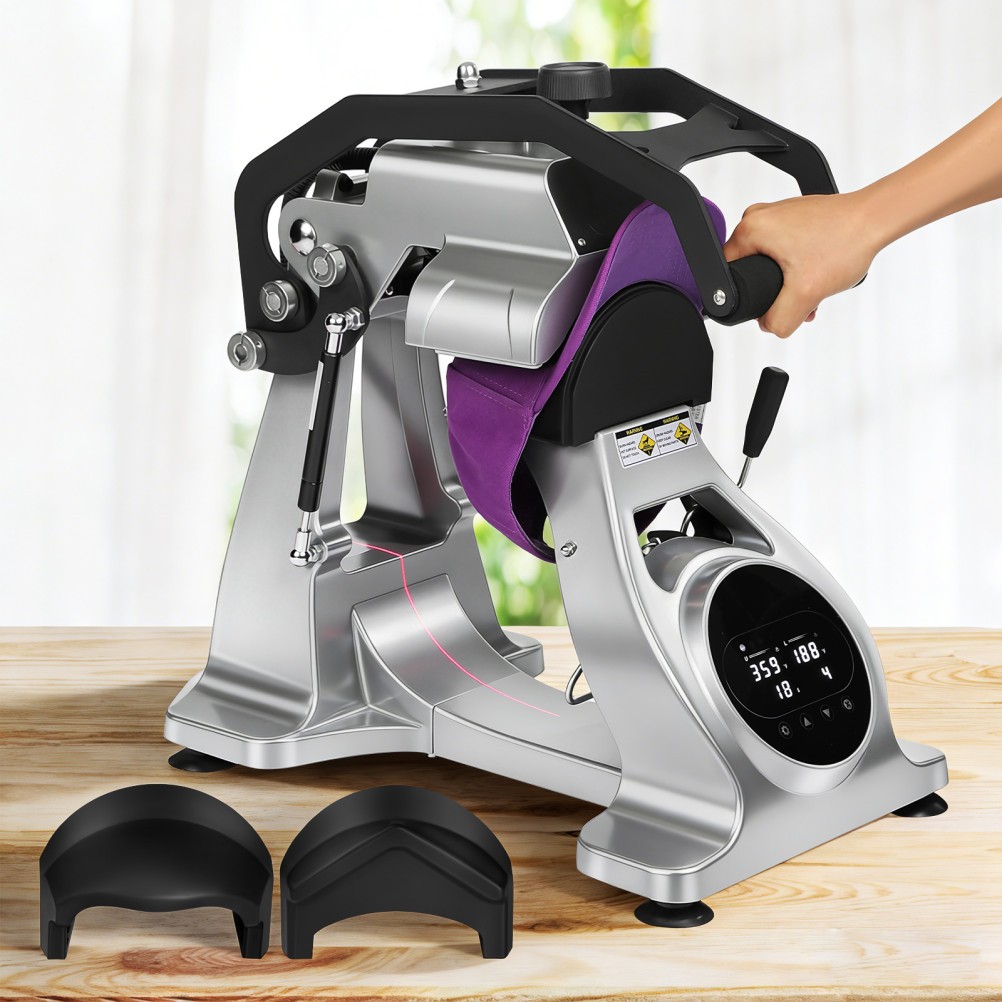 Automatic Double Heater Hat Cap Heat Press Machine w/ Auto Open Laser Alignment