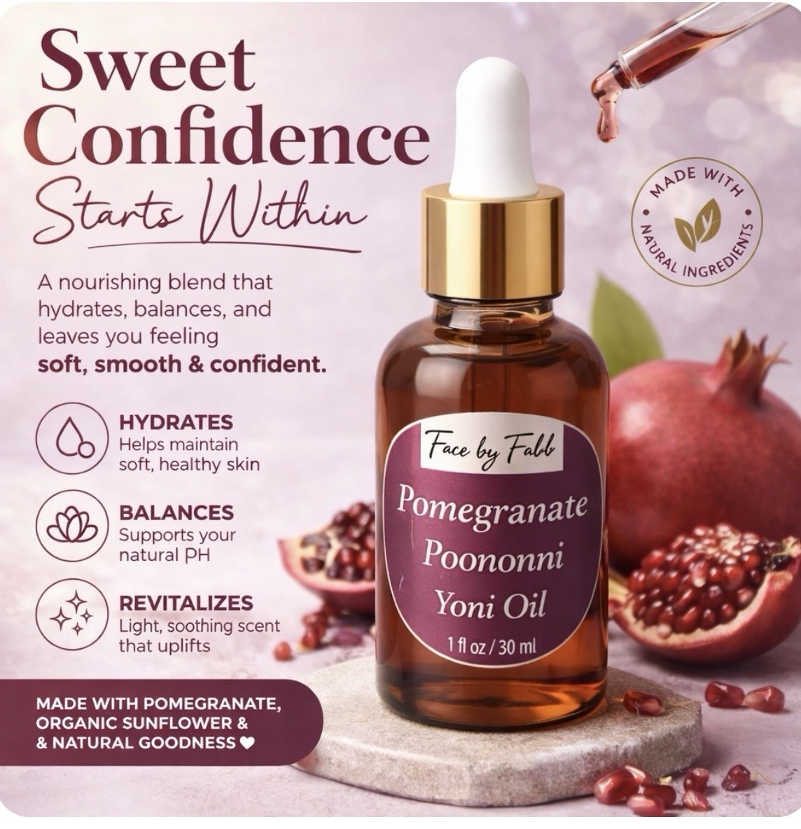 Fabb Pomegranate Poononni Yoni Oil (JFT)#