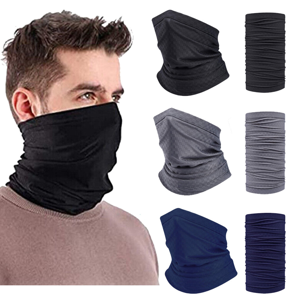 Neck Gaiter Half Face Mask Cover Scarf Tube Bandana UV Protection for Men Women
