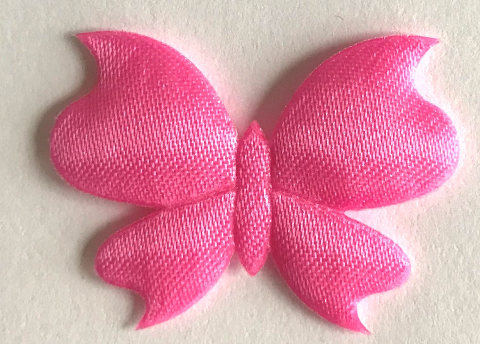 Lot of 50 Pink Butterfly Soft Shapes Art Craft Puffins Padded Satin Applique