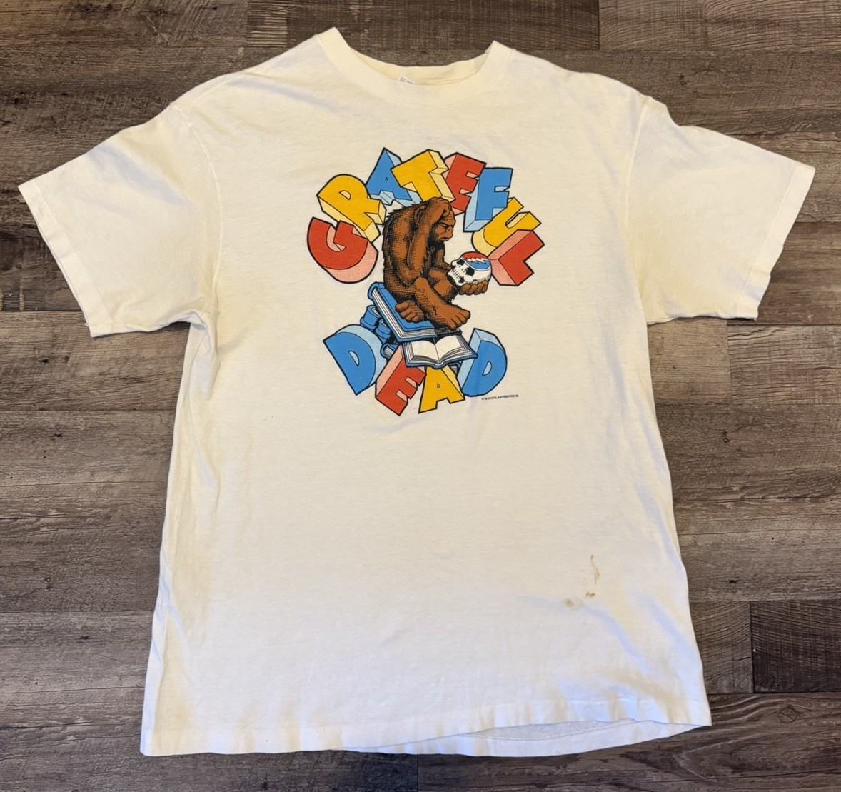 Grateful Dead Shirt T Shirt Vintage 1985 Evolution  Skull Concert Tour Large
