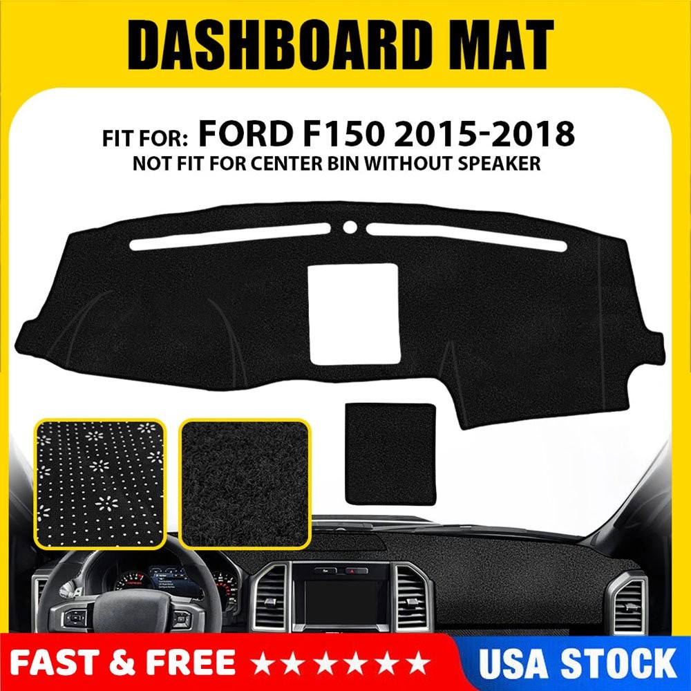 Dashboard Cover Fit For 2015 -2017 2018  Ford F150 Dash Cover Mat Dashmat Black