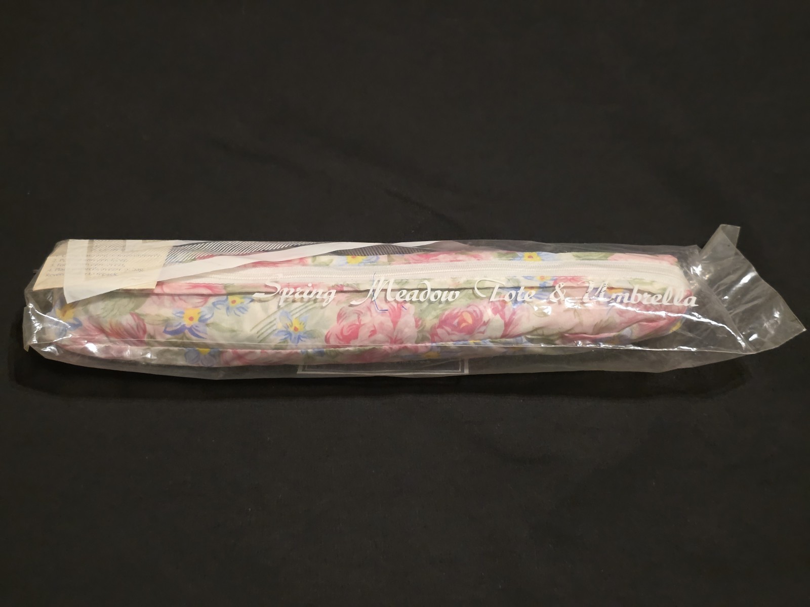 Avon Tote & Umbrella, Spring Meadow, Floral, 15", Original Packaging, Cute, 1991