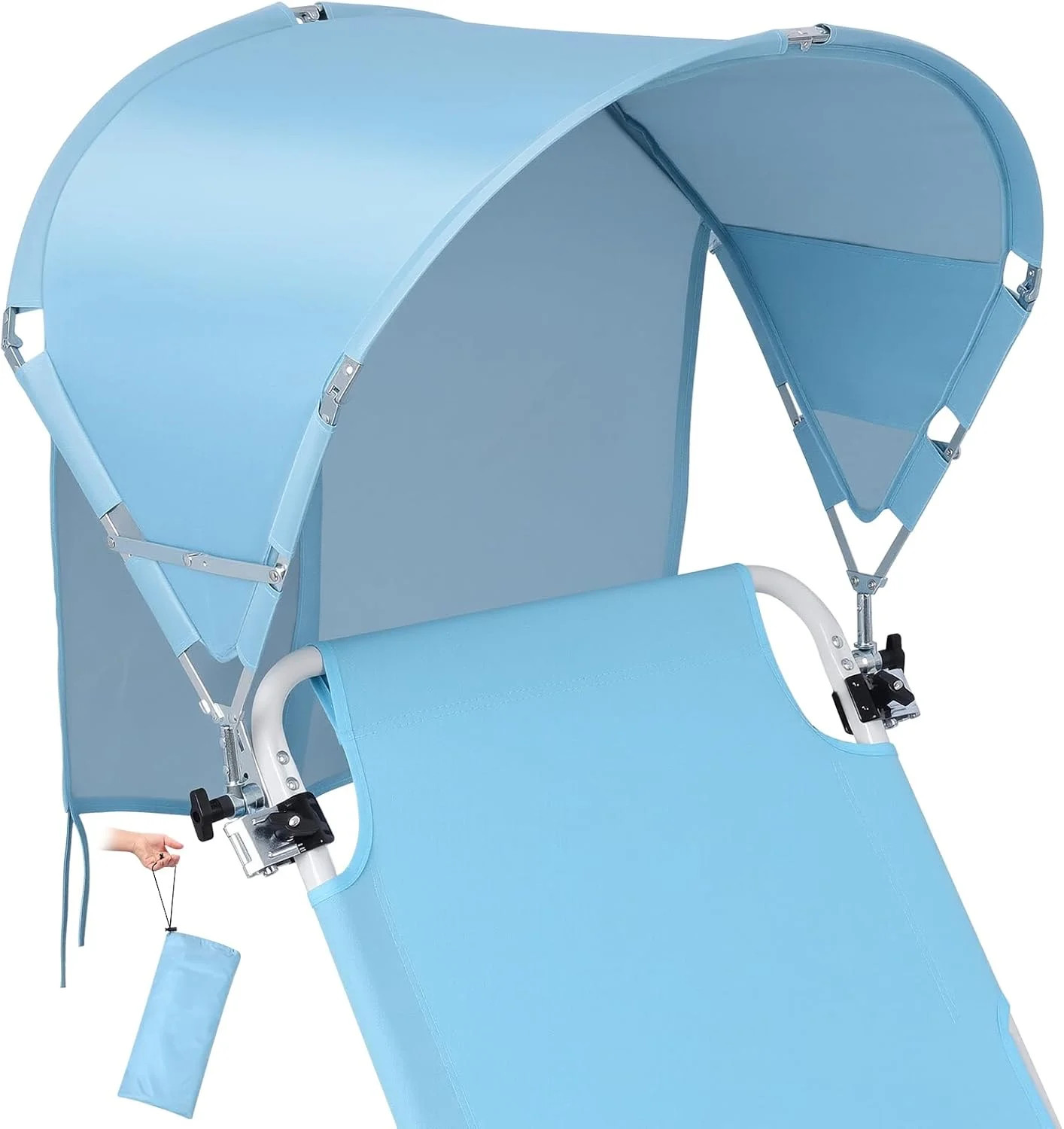 Universal Chair Umbrella Canopy, Foldable Portable UPF 50+ Chair Sun Shade Attac