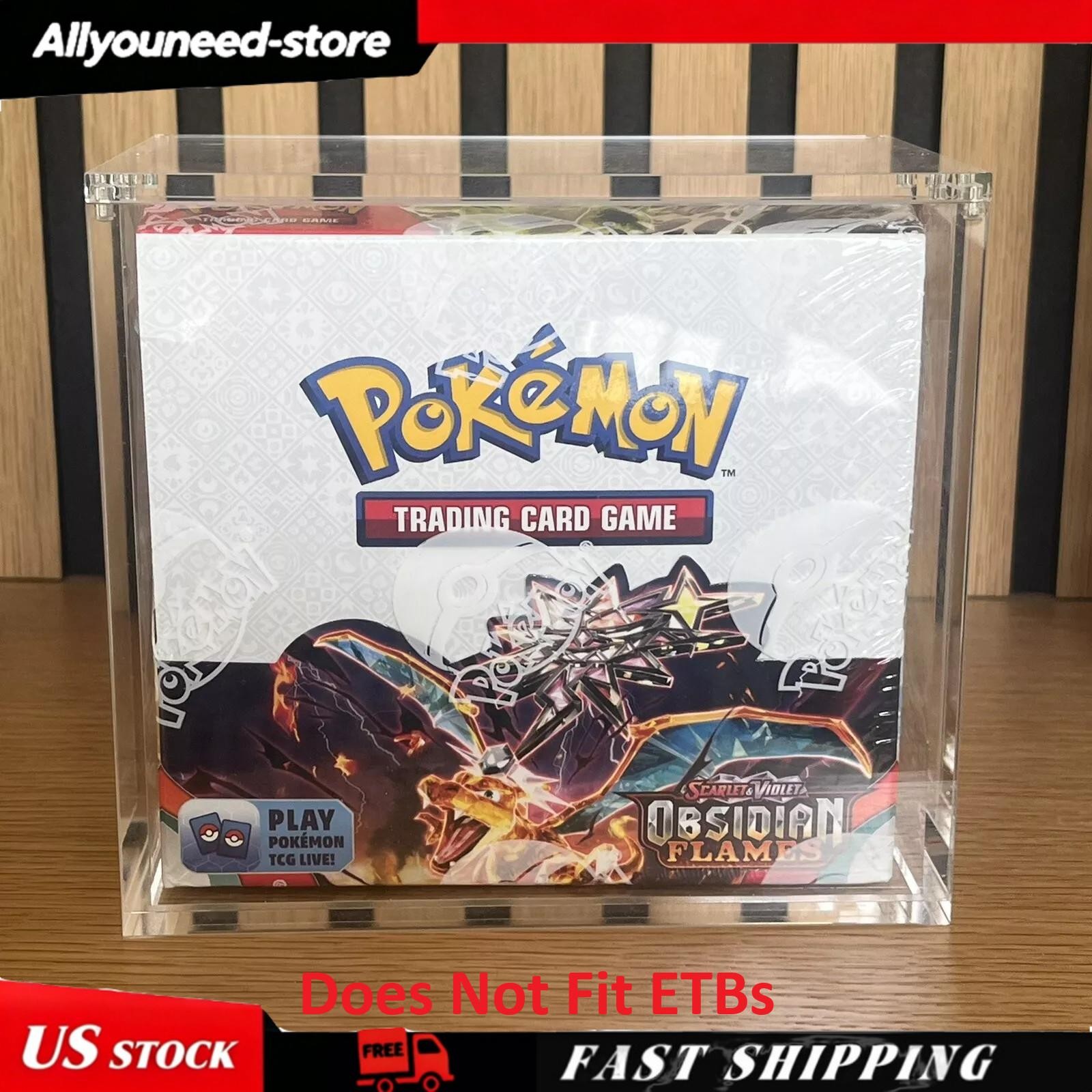 Pokemon Booster Box Acrylic Protective Display Case Magnetic 99% UV Rejection