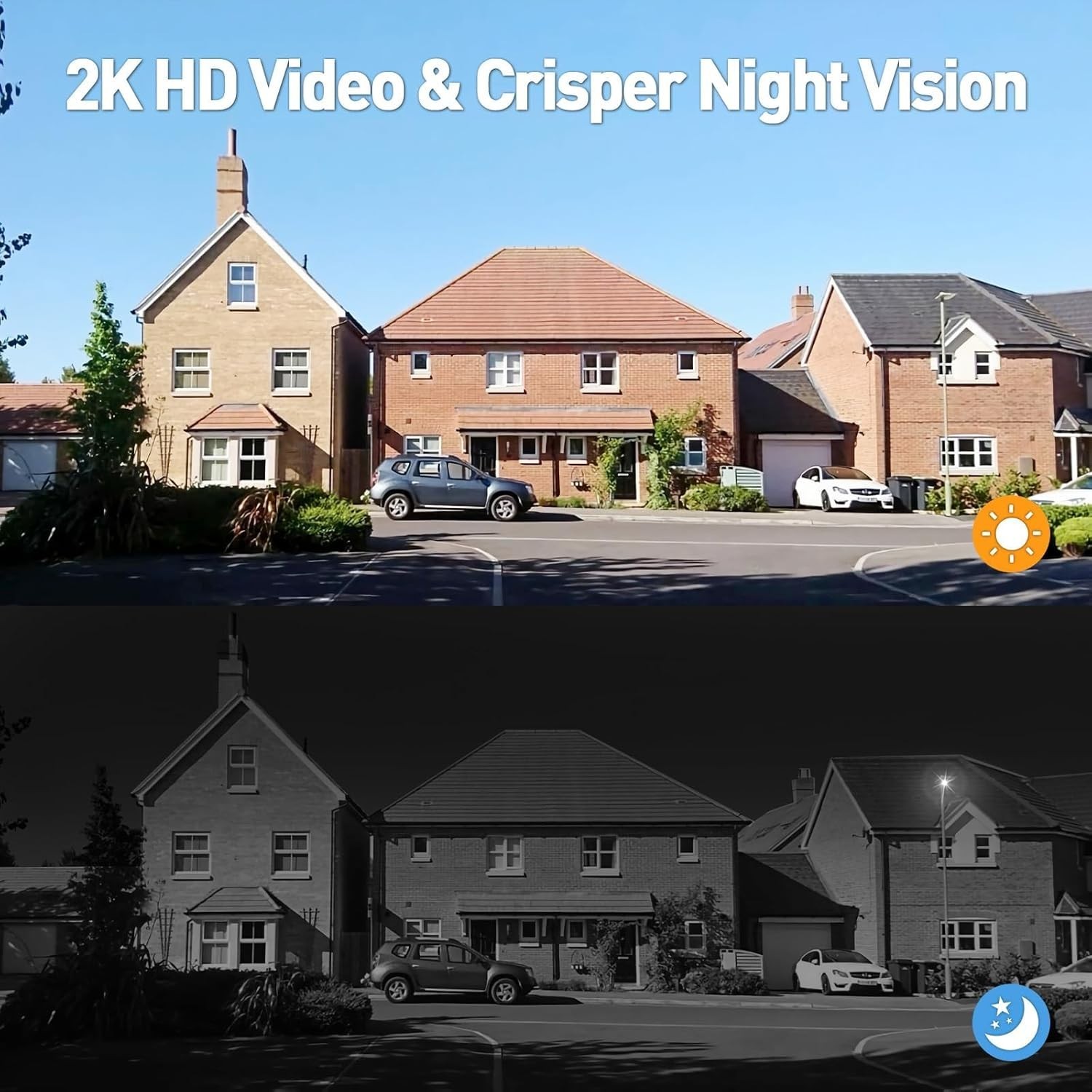 Smart Wireless Doorbell Camera - No Subscription, 2-K Video & Night Vision