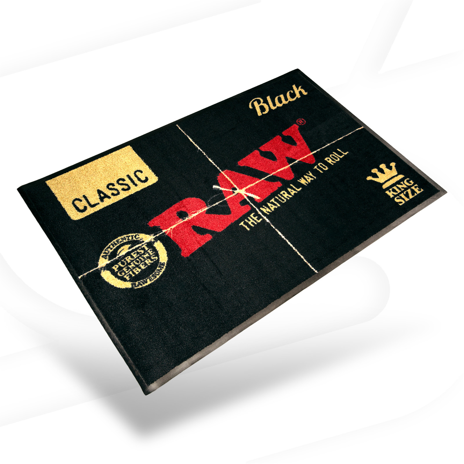 RAW Black Rolling Papers Rug Floor Mat King Size - Door Mat, Floor Mat, Rug