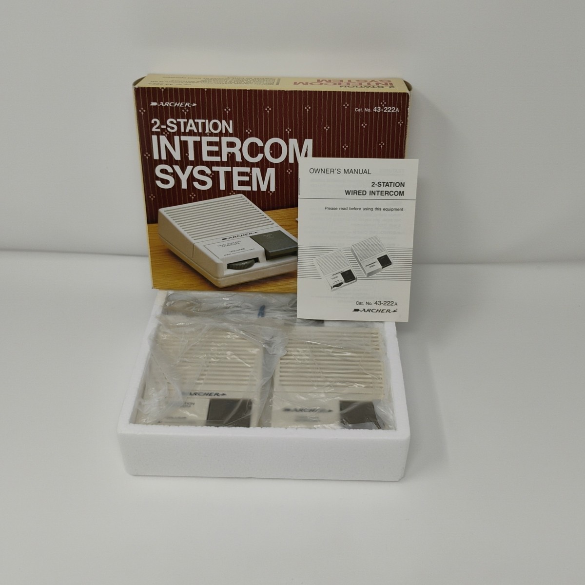 Archer 2-Station Intercom System 43-222A Vintage Open Box - See Notes