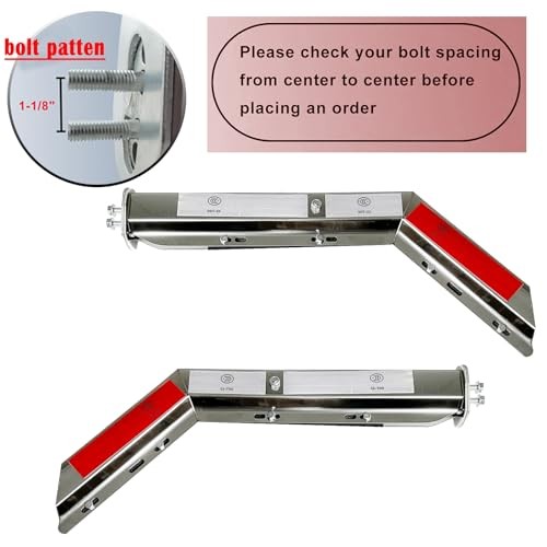 Pair Chrome Angled Spring Loaded Mud Flap Hanger Chrome Mudflap Hanger Kit