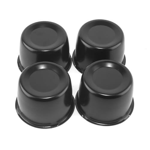 Stainless Steel Push Through Center Caps 3.31" Center Hole, 2.34" Height Black