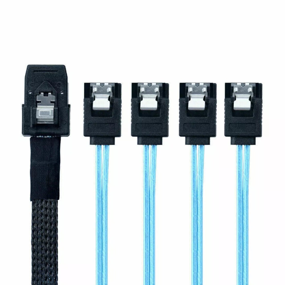 Mini SAS Cable Mini-SAS (SFF-8087) to SATA Forward Breakout Internal HBA RAID US