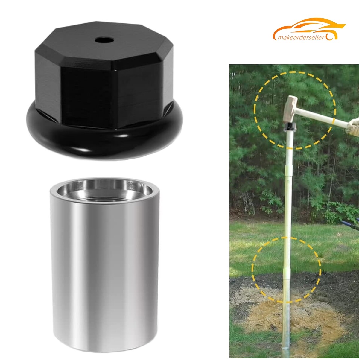 1-1/4" Female Well Point Drive Coupling & Malleable Cap 1695 For MFG DRCOUP 125
