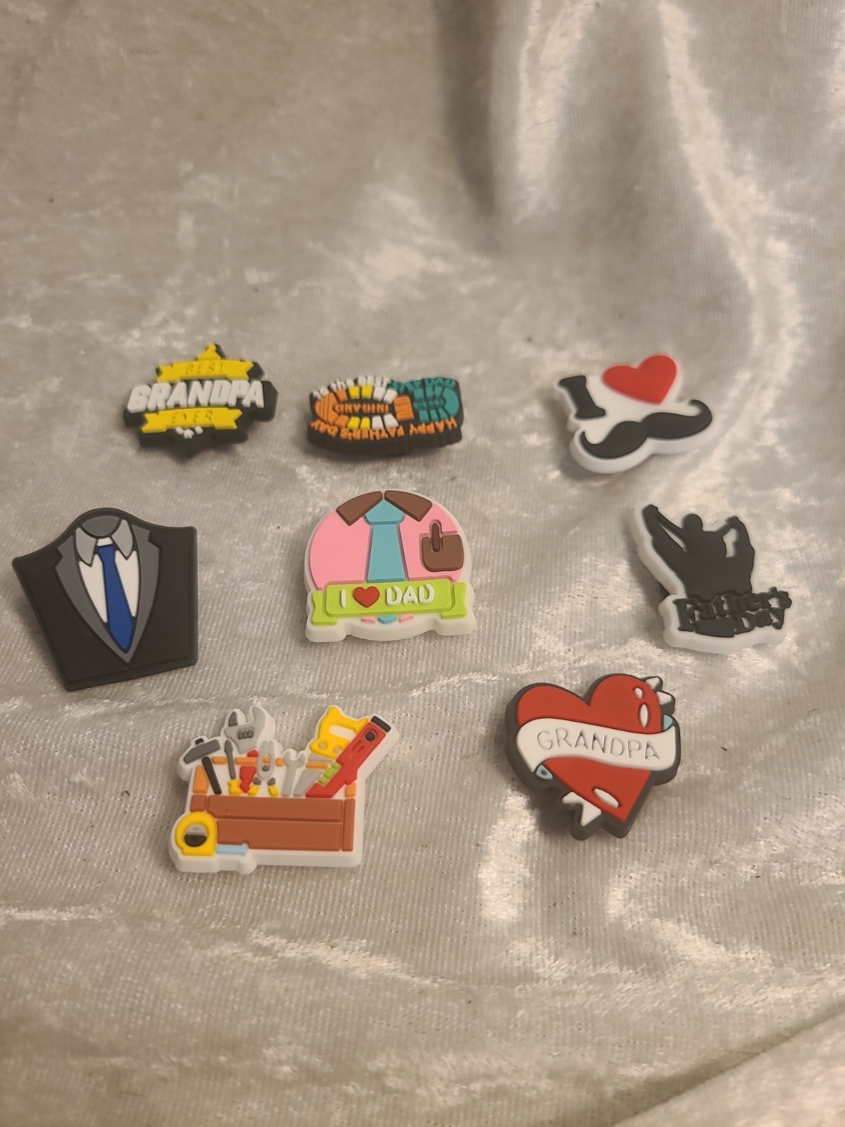Croc Charms for DAD / Grandads  Jibbitz Charms Lot Of 8