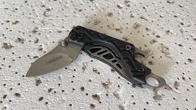 1025 Kershaw Folding Pocket Knife Cinder Hinderer Design Plain Blade Linerlock