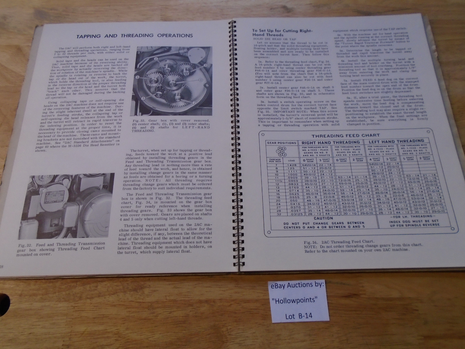Warney & Swasey 2-AC Operating Instructions Single Spindle Automatic Manual B14