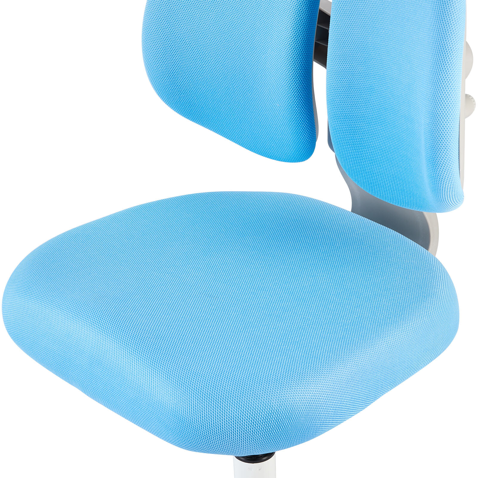 Blue Kids Study Chair Adjustable Height & Seat Depth Auto Brake Caster Boy Chair