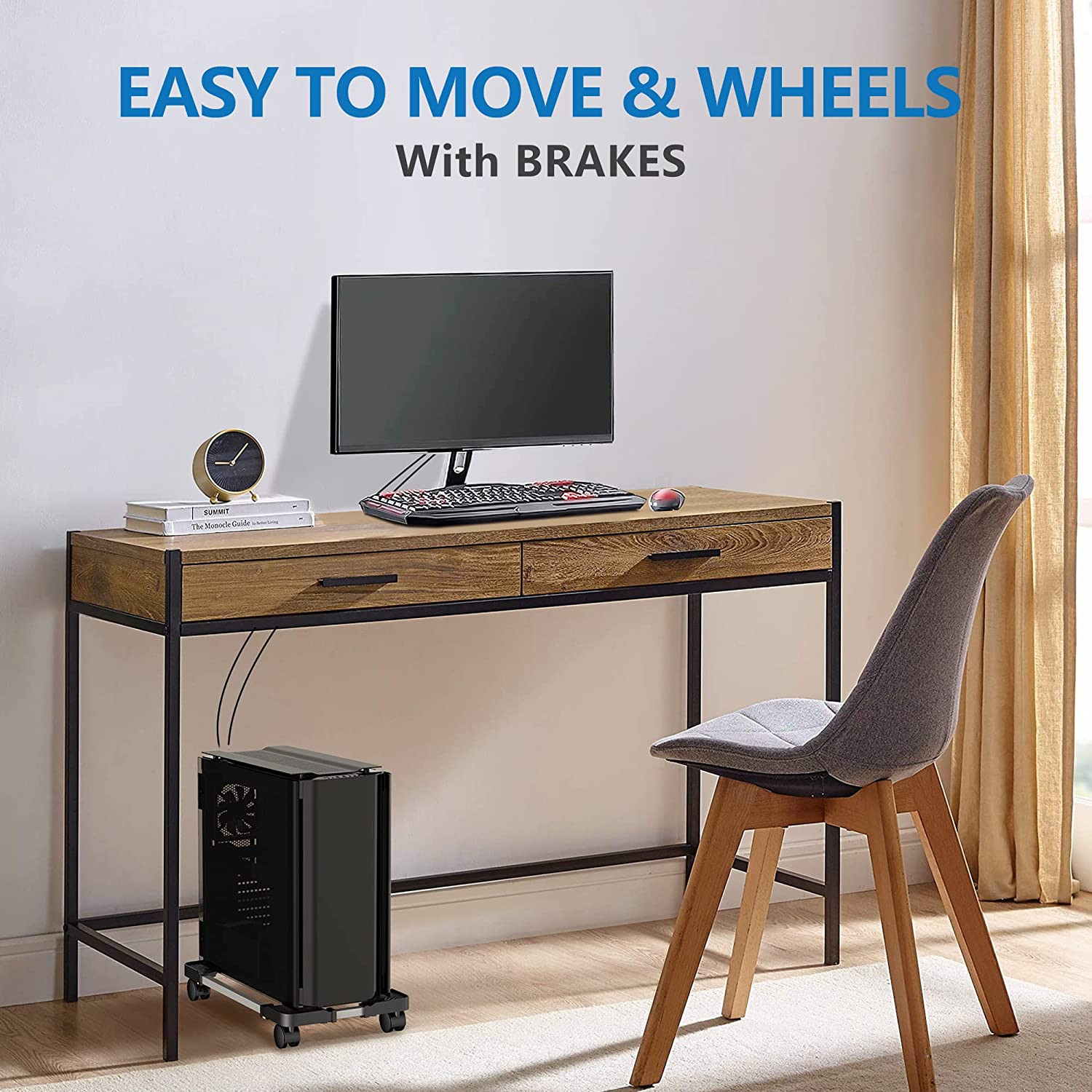 Computer Tower Stand - Adjustable PC Stand for Most Desktop Towers - Elevate and