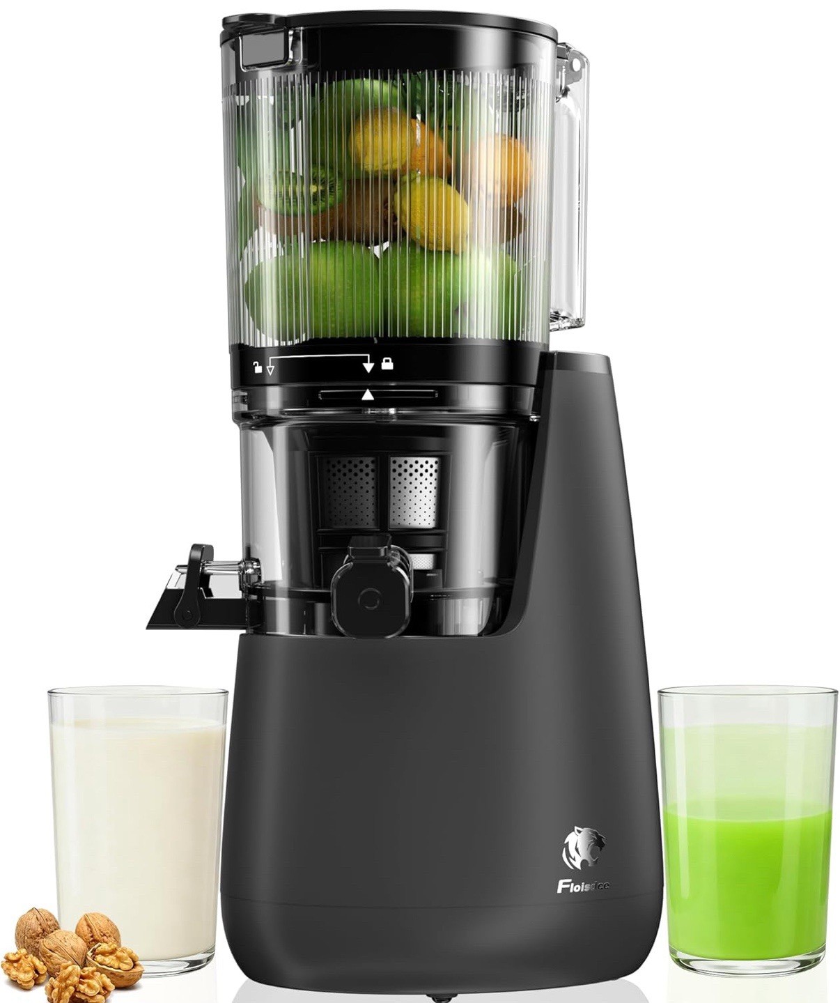 Cold Press Juicer, 6.5" Extra Large Feed Chute Juicer Machines, Hands-Free 350W