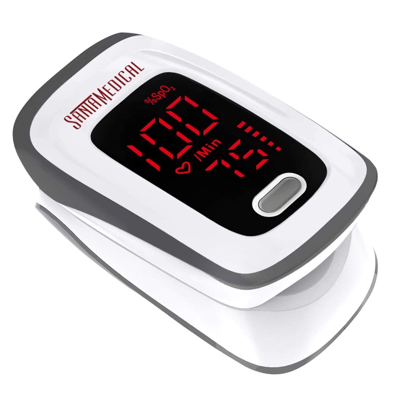 Fingertip Pulse Oximeter, Blood Oxygen Saturation 1 Count (Pack of 1), White