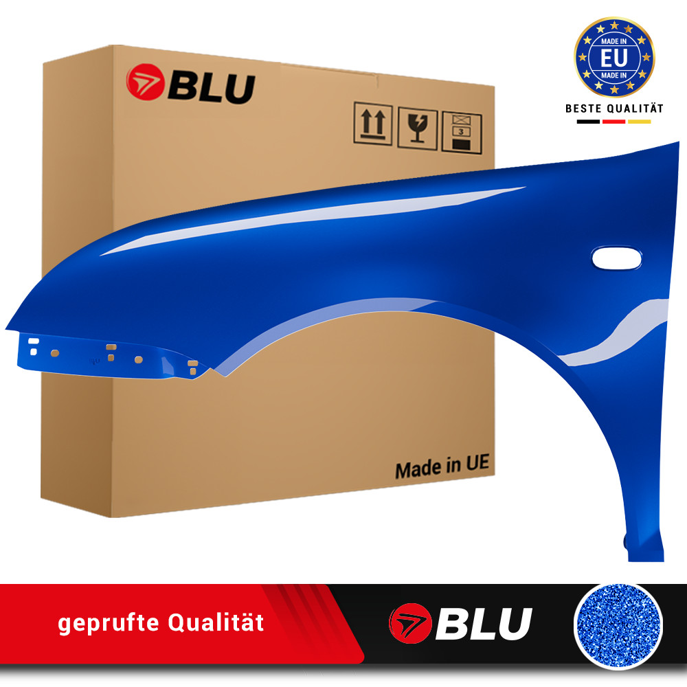 Fender For VW Bora LA5W Left Blue 1998-2005 Front Painted New 1J Zinc Plated
