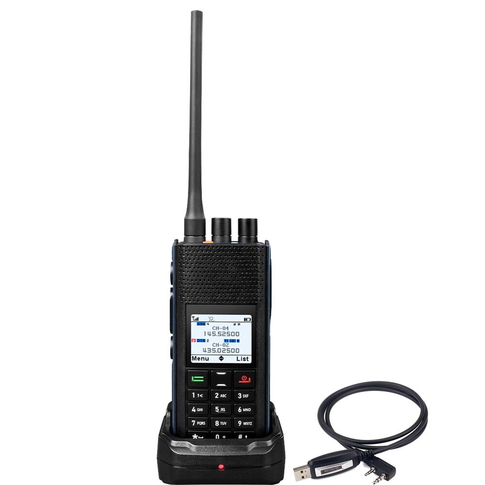 H1 DMR Dual Band AES256 Ham Radio GPS APRS 2900mAh Long Range Radio for Rescue