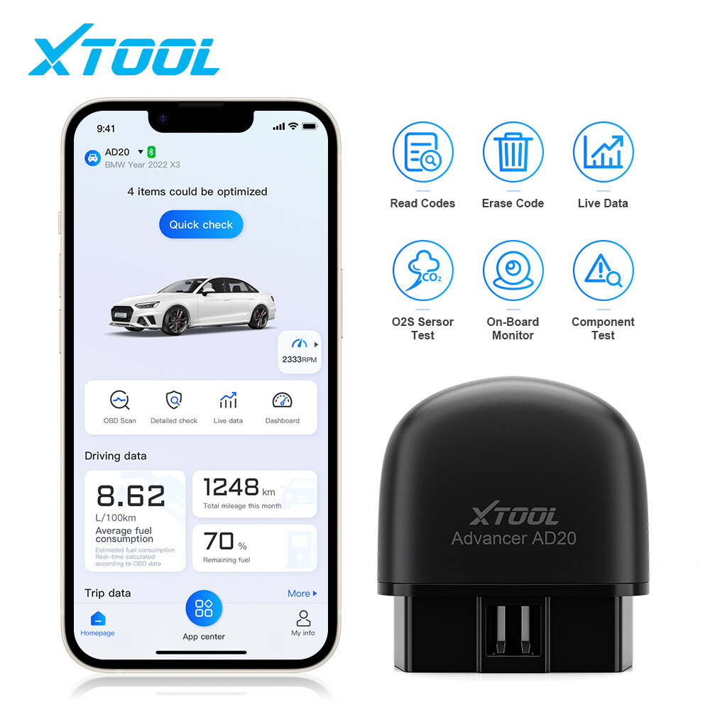 2026 XTOOL AD20 OBD2 Auto Diagnostic Code Reader Check Engine AI Smart Diagnosis