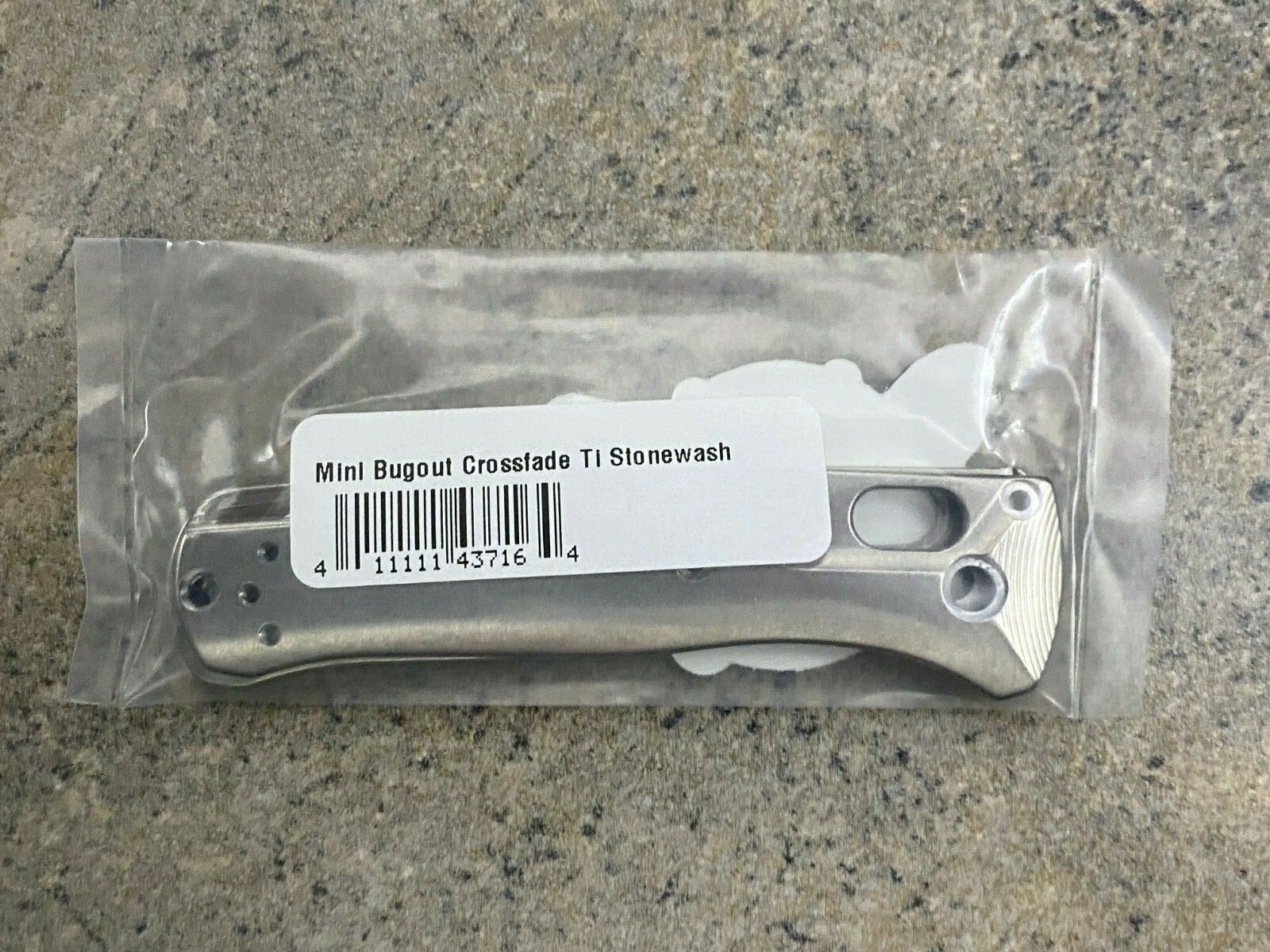 Flytanium Crossfade Titanium Scales for Benchmade Mini Bugout FLY910 Stonewash
