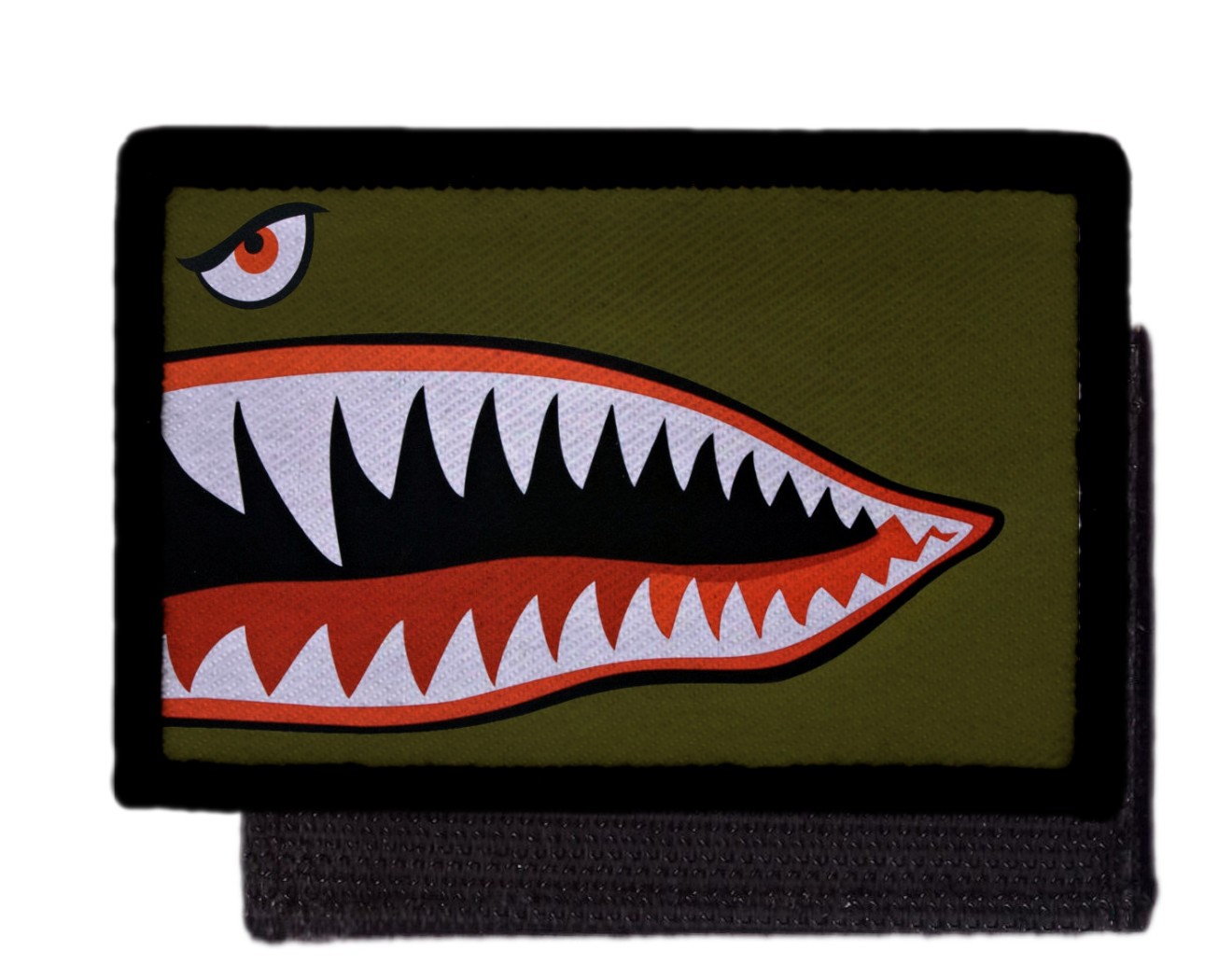 Shark Teeth Nose Art P40 Warhawk Patch Morale Army Hook [sub]