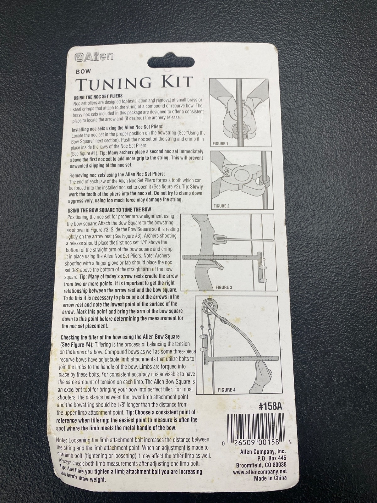 ALLEN BOW TUNING KIT 158A