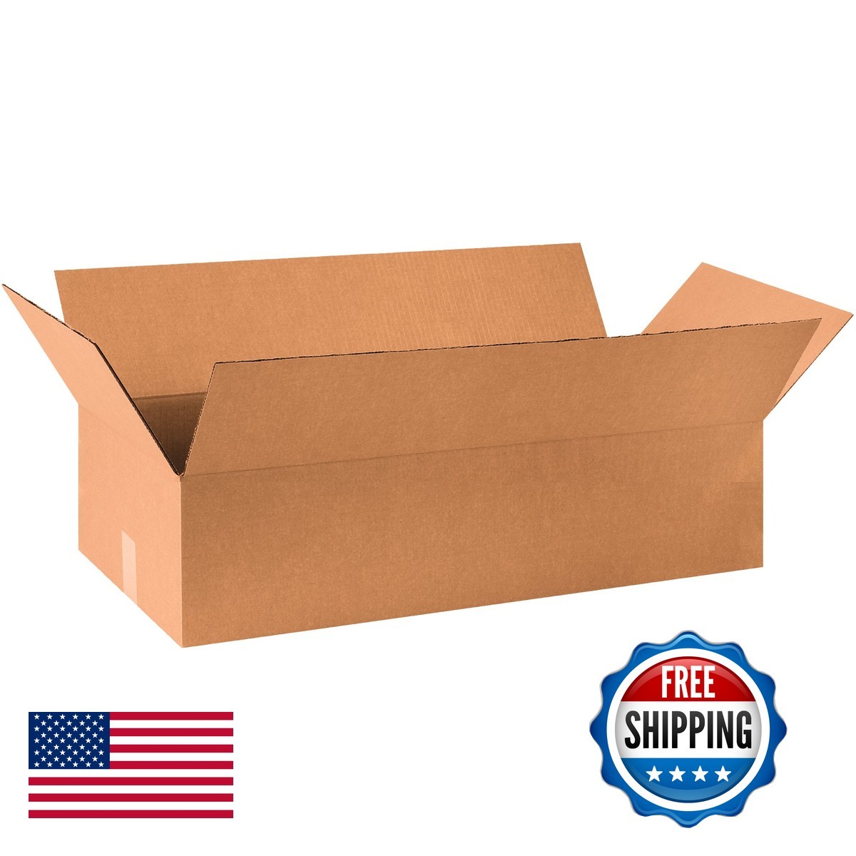 USA 30x14x7 Corrugated Boxes, Large, 30L x 14W x 7H, Pack 10 Shipping