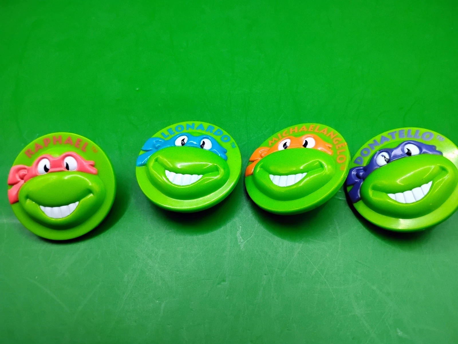 Burger King 1993 TMNT Ninja Turtles Turtle Head Tire Spokes [4]