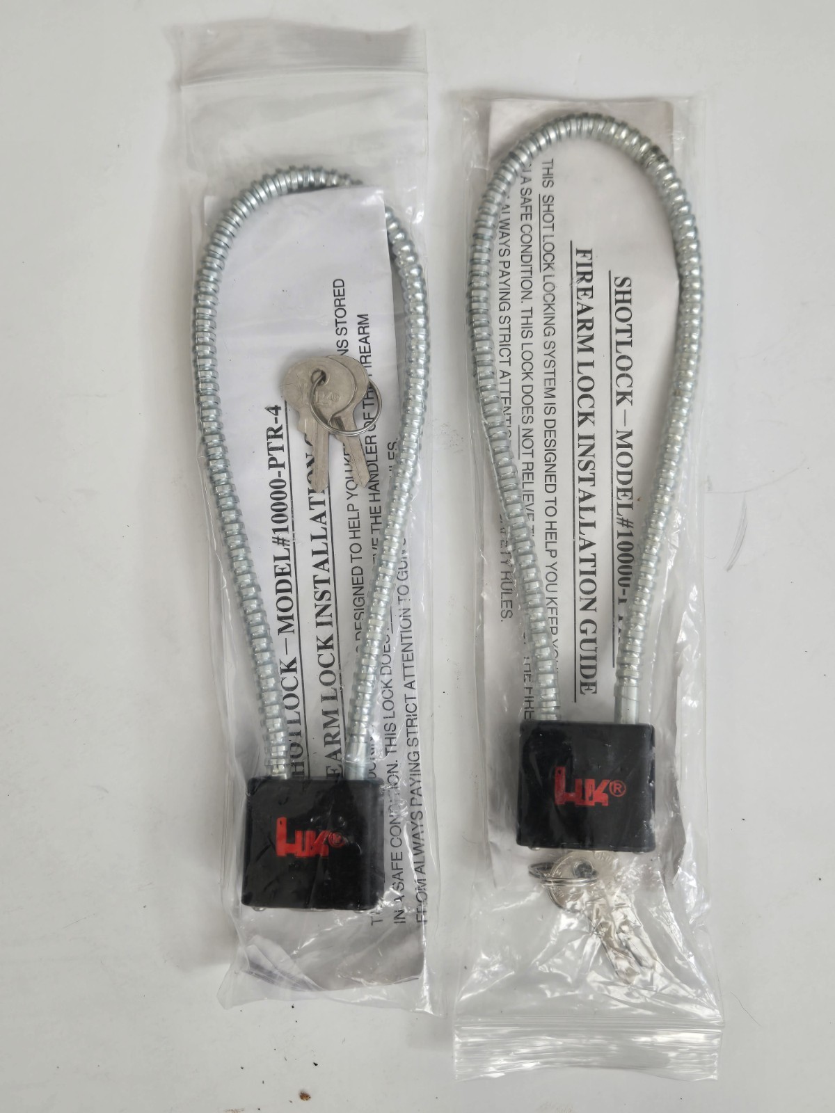 Two Factory OEM Heckler & Koch H&K Cable Firearm Lock  W/ Keys Brand New