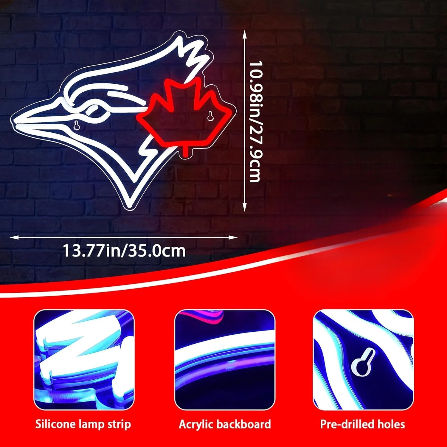 Blue Jays LED Neon Light Wall Sign
