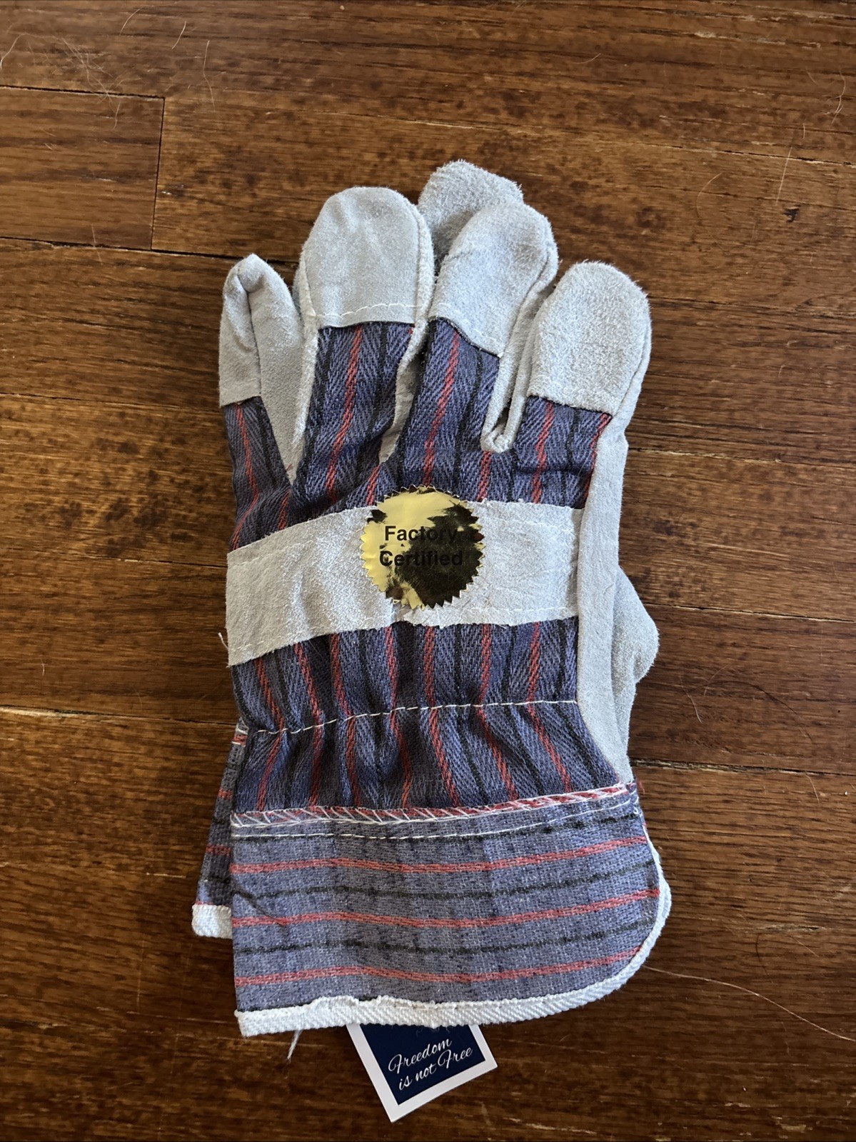 DVNF Leather Denim Work Gloves 100% Proceeds Benefit Disabled Veterans Large