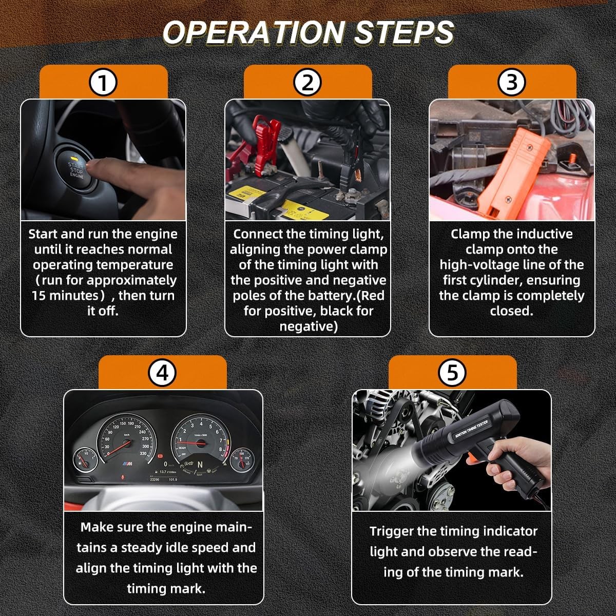 Ignition Timing Light Gun Car Engine Ignition Inductive Timing Light