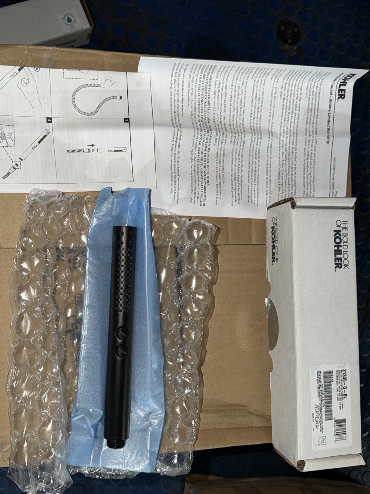 Kohler K-21335-G-BL Shift Round Multi Function Hand ShowerHead Matte Black NEW