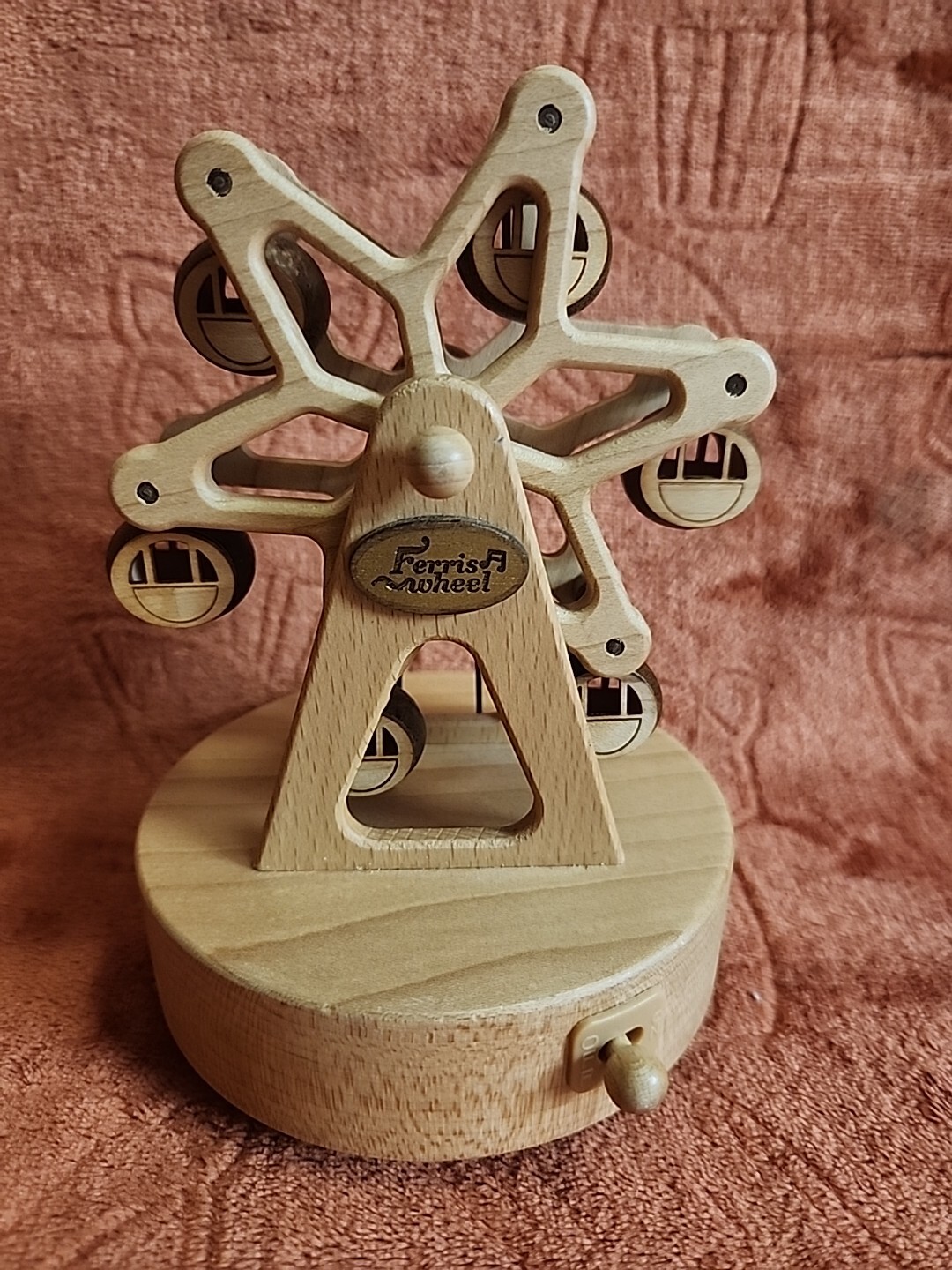 Wooderful Life Wooden Ferris Wheel Music Box.  Works!
