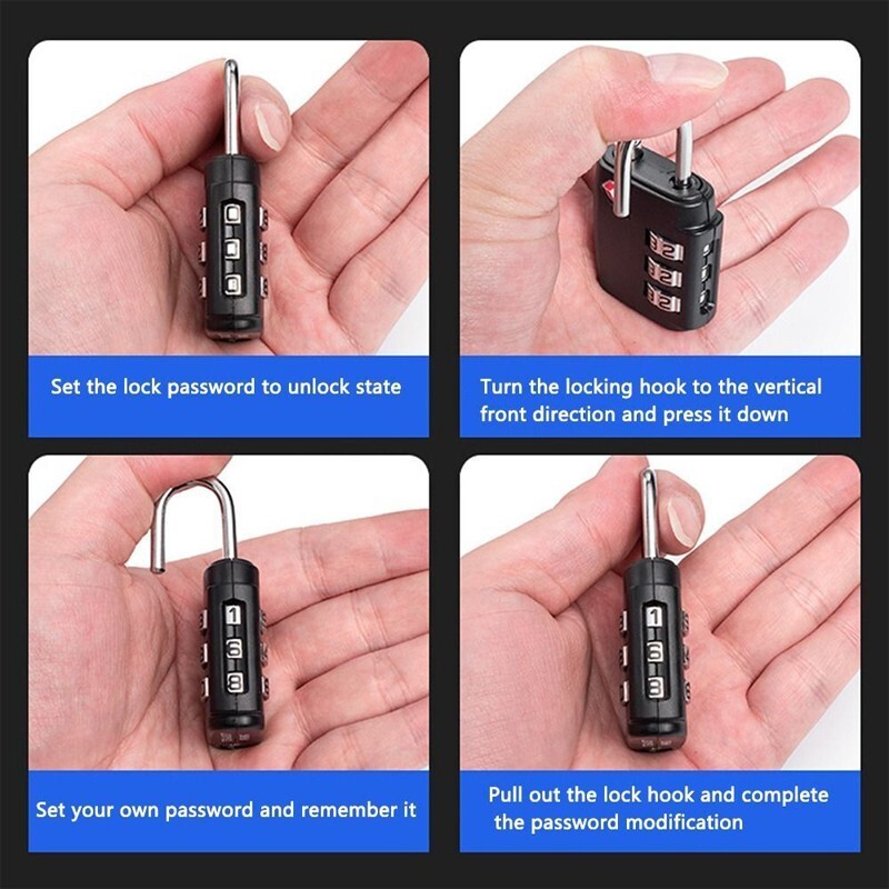 TSA Approved Combination Lock PadLock Locker Locks Security Suitcase Luggage Bag