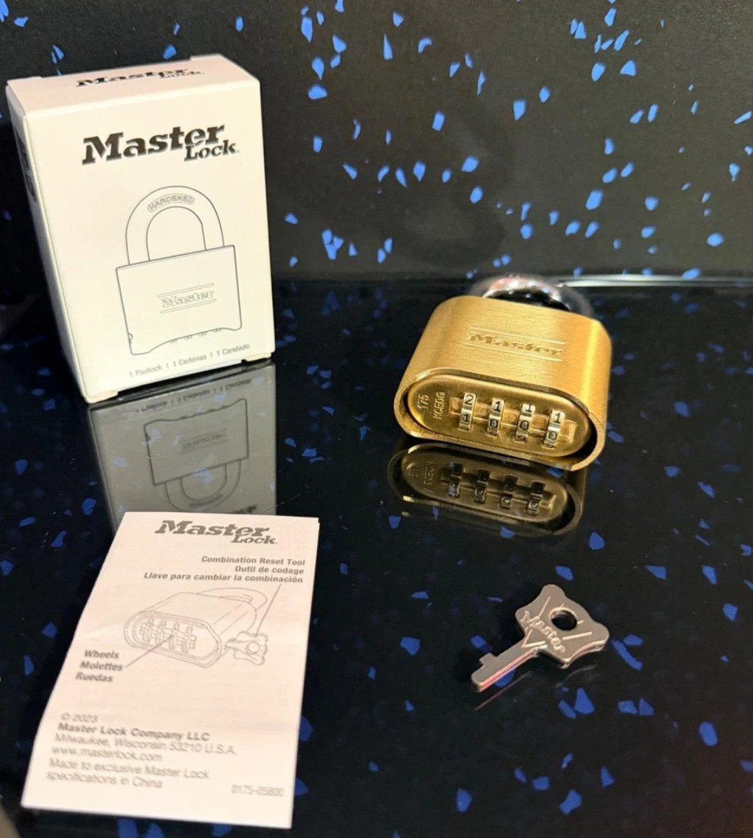 Master Lock Set Your Own Combination Padlock Weather Resistant - Brass Model 175