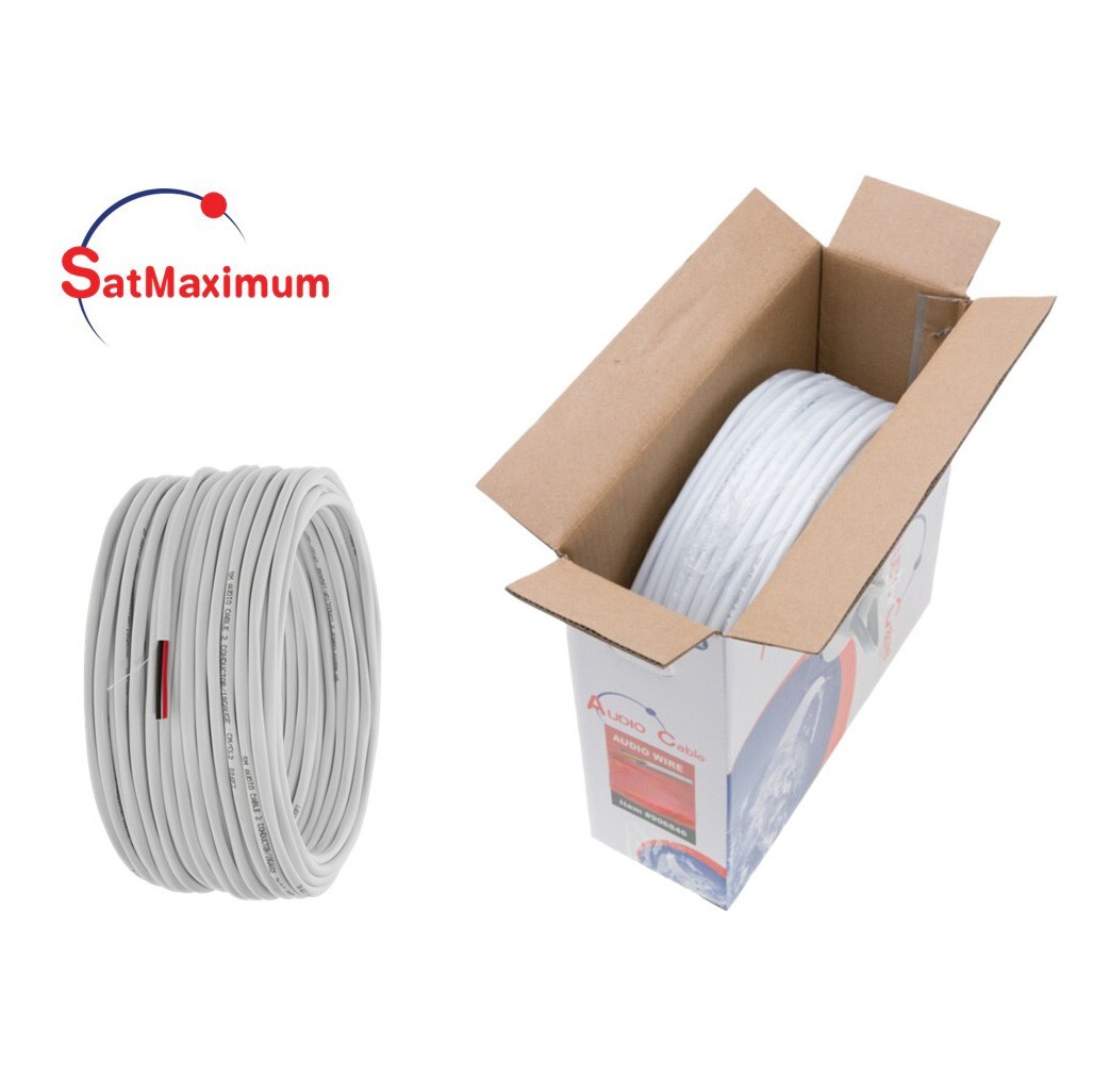50ft 16AWG, 2 Conductor Indoor Speaker Wire CCA CL2 In-Wall Audio/Stereo Cable