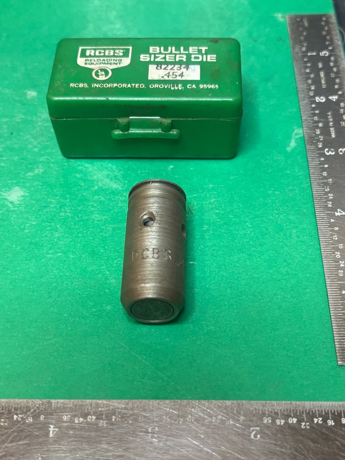 RCBS .454 Lube & Size Die + Plastic Box