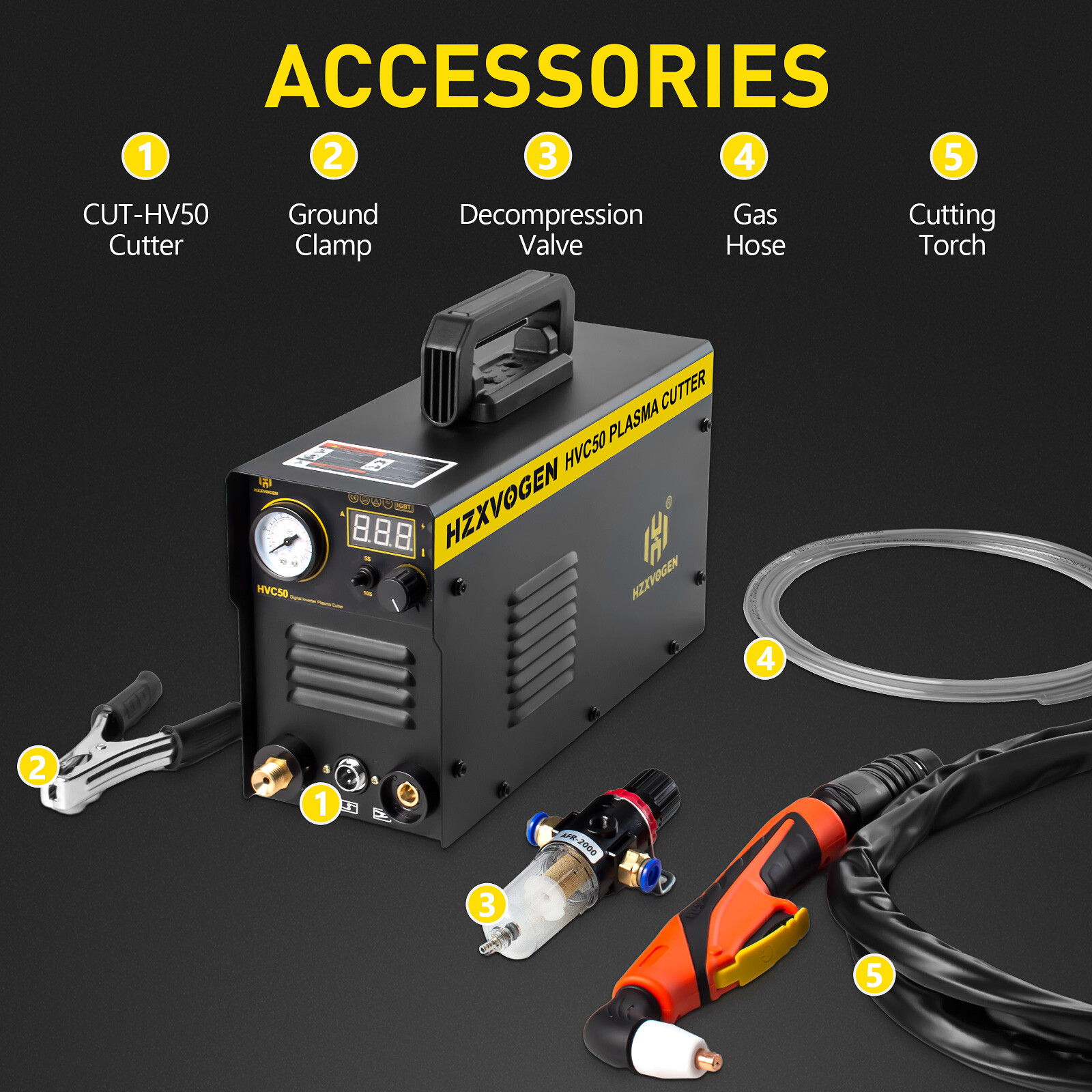Plasma Cutter 50A HF Touch Pilot Arc Air Cutting Machine Professional Equipment