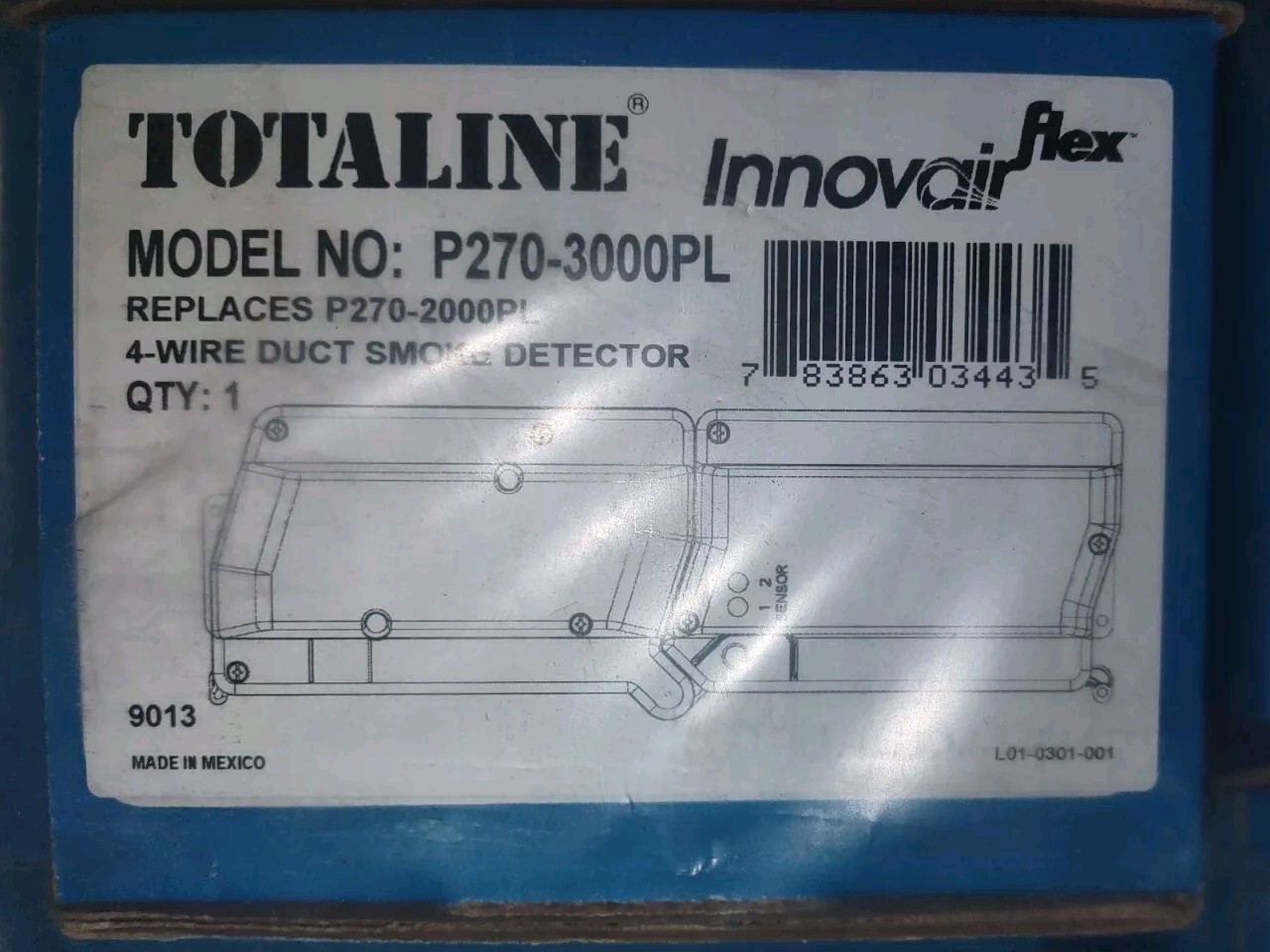 Totaline Innovair Flex 4 Wire Duct Smoke Detector P270-3000PL NIB