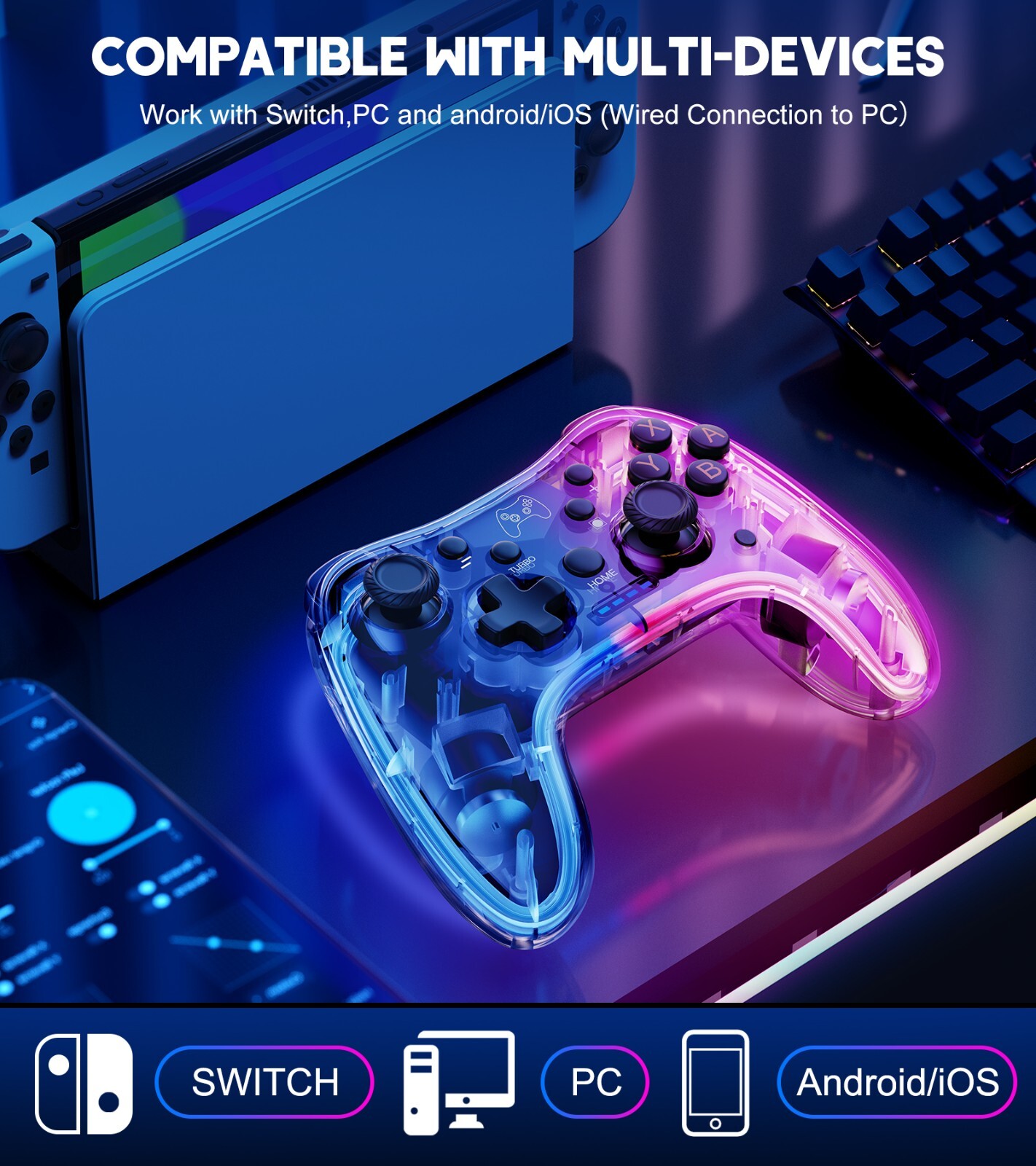 Pro Wireless Controller For Nintendo Switch OLED/LITE Controller Gamepad NEW