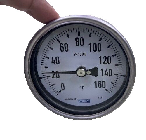 WIKA Model S5550/4 NS100 Bimetal Thermometer Back Mounted Adjustable Dial  160°C