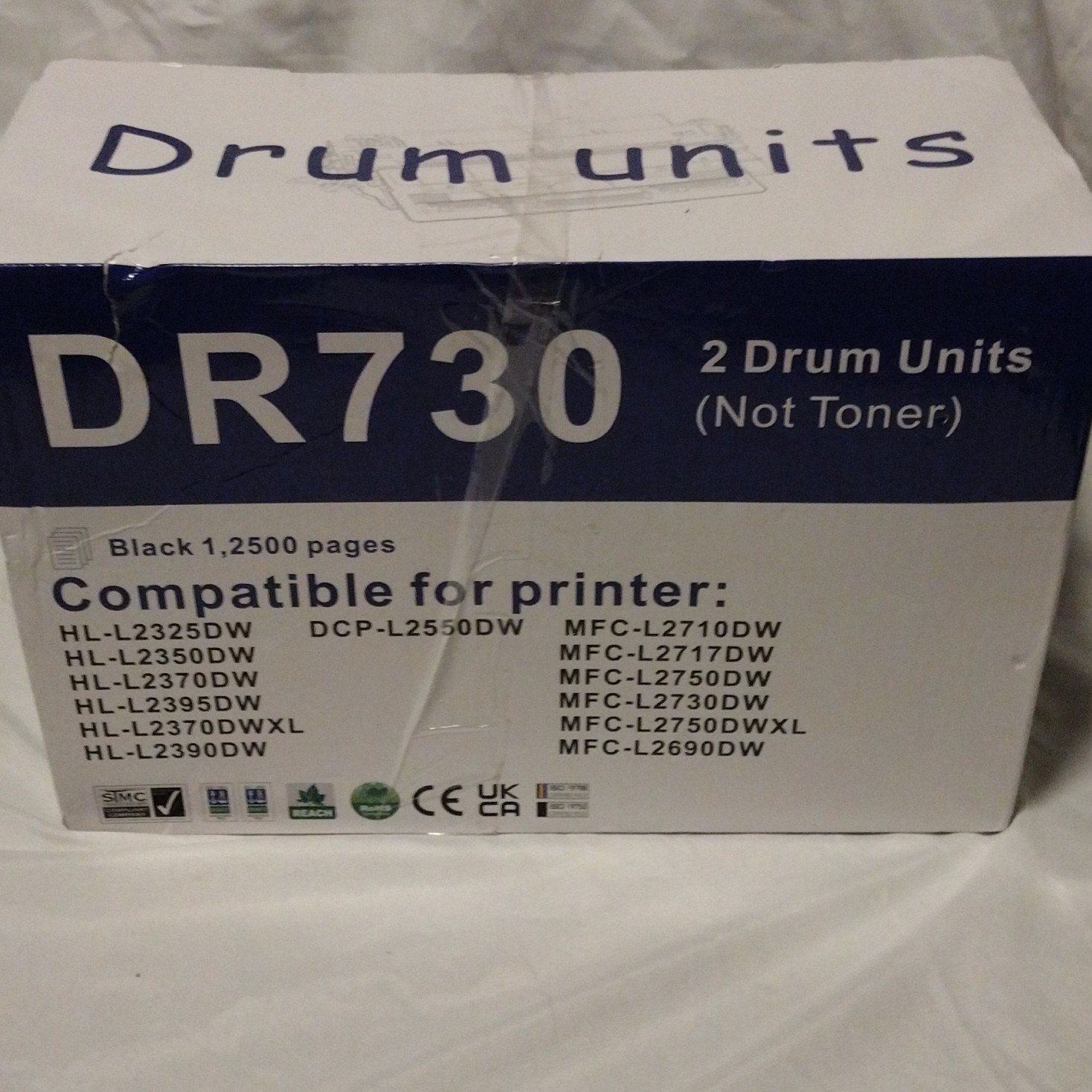 DR730 2 Drum Units for Brother HL/MFC/DCP Black HL-L2325DW HL-L2350DW HL-L2370DW