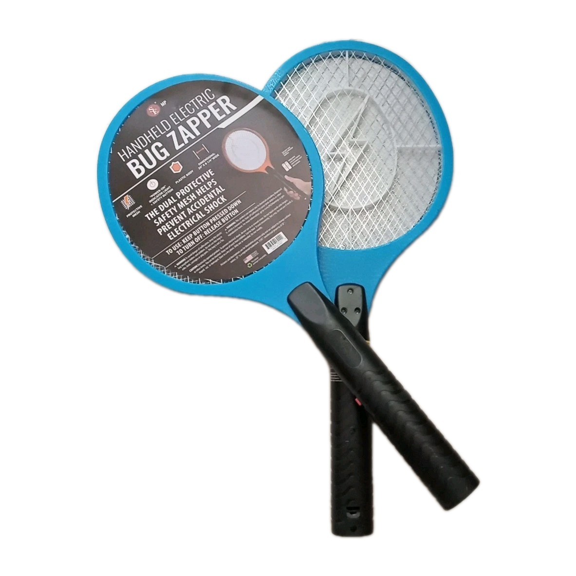 2x Electric Bug Zapper Handheld Fly Swatter Mosquito Killer Insect Racket Two Pc