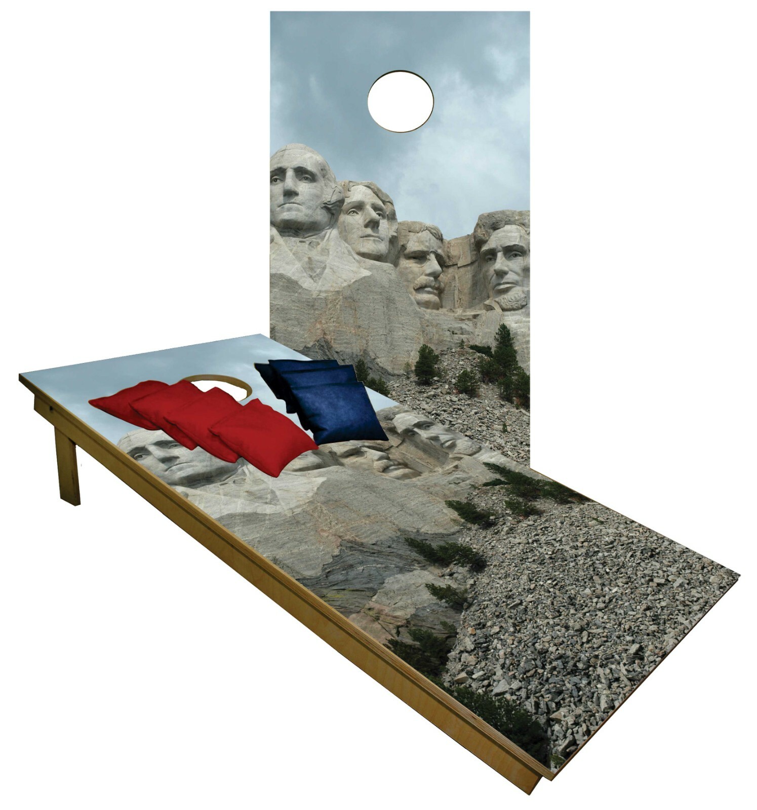 Cornhole Mount Rushmore US Presidents Boards BEANBAG TOSS GAME w Bags  Set