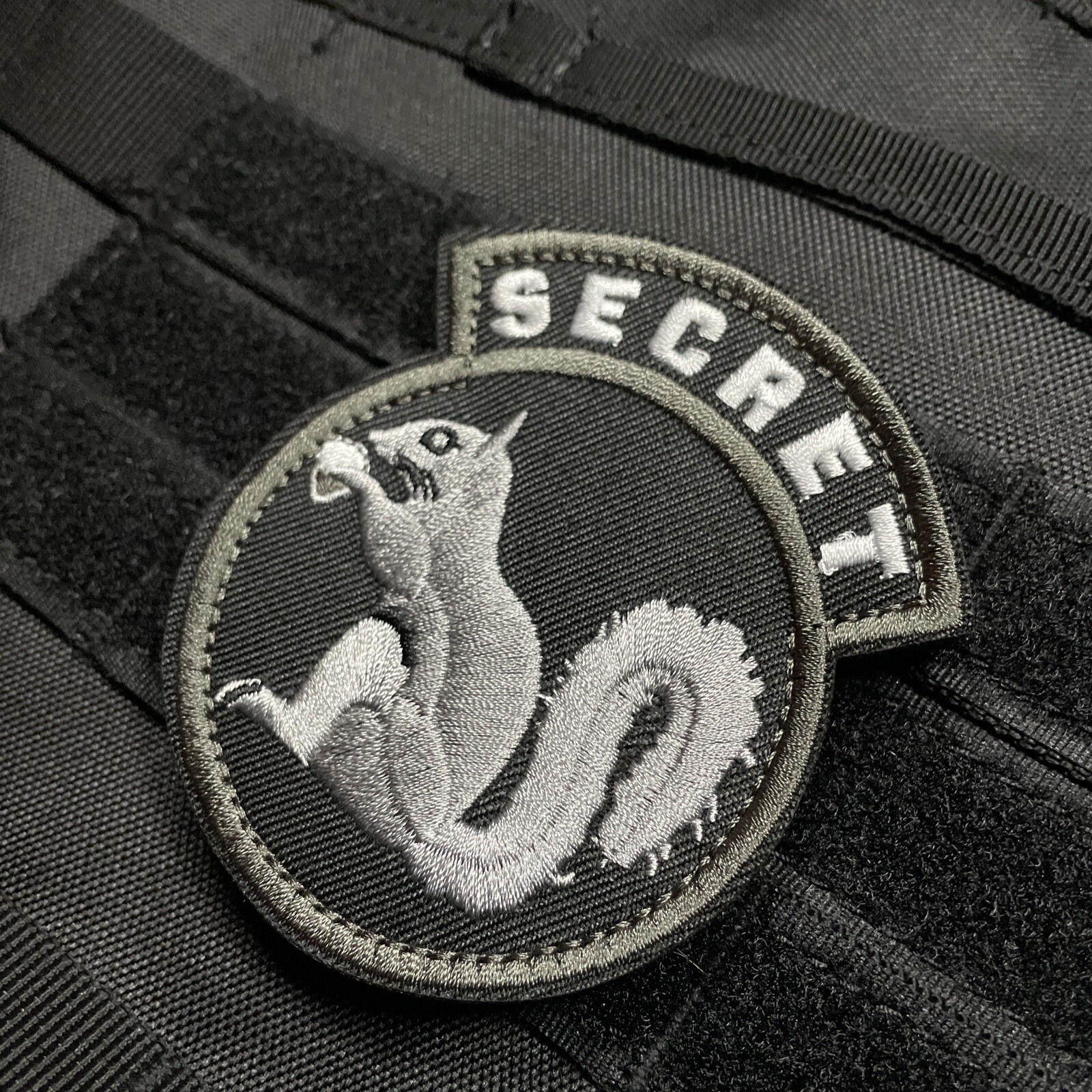 Secret Squirrel Classified CIA SF Tactical Military Hook Loop Morale Patch